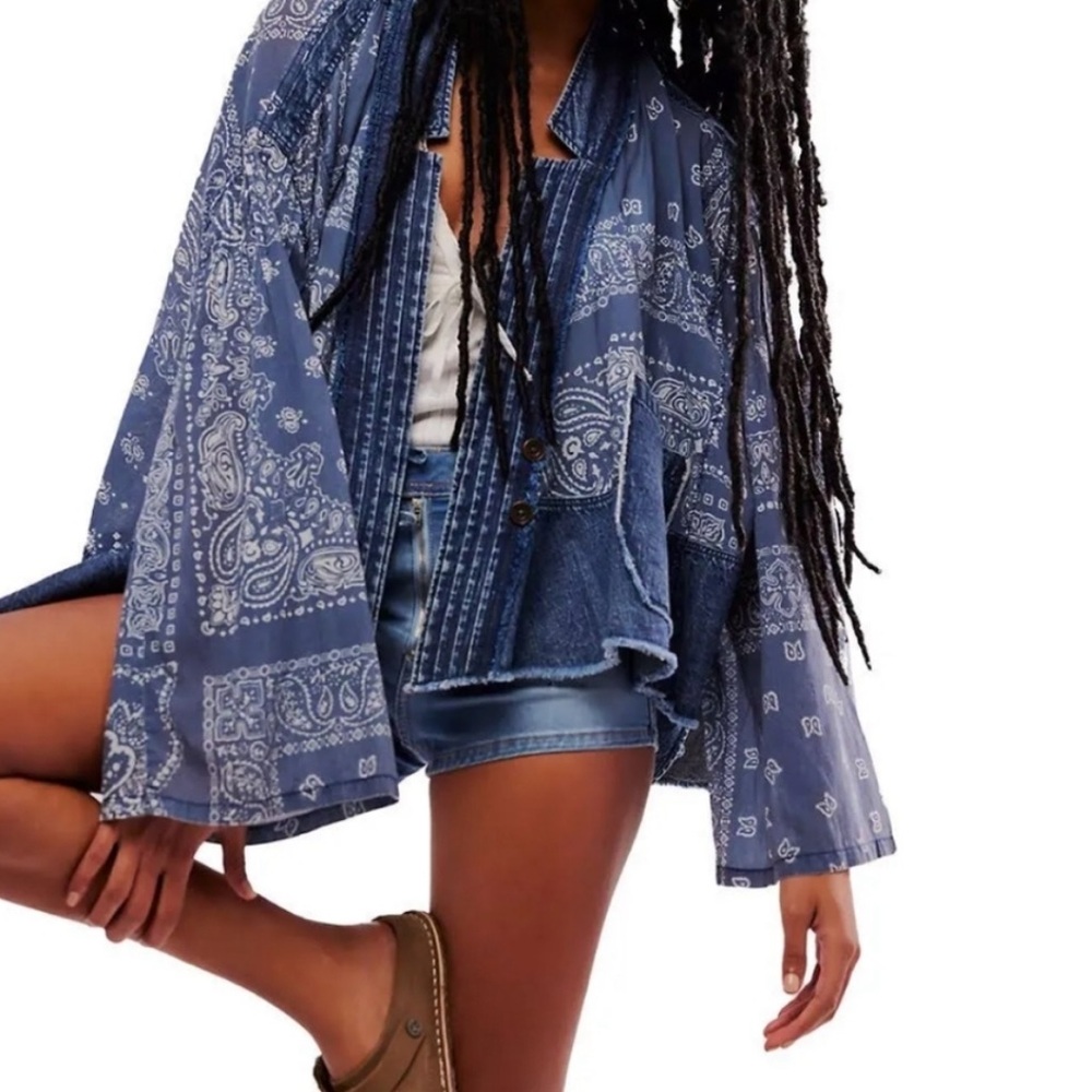 😎FREE PEOPLE Bandana Dreams Jacket NWT Sz XS